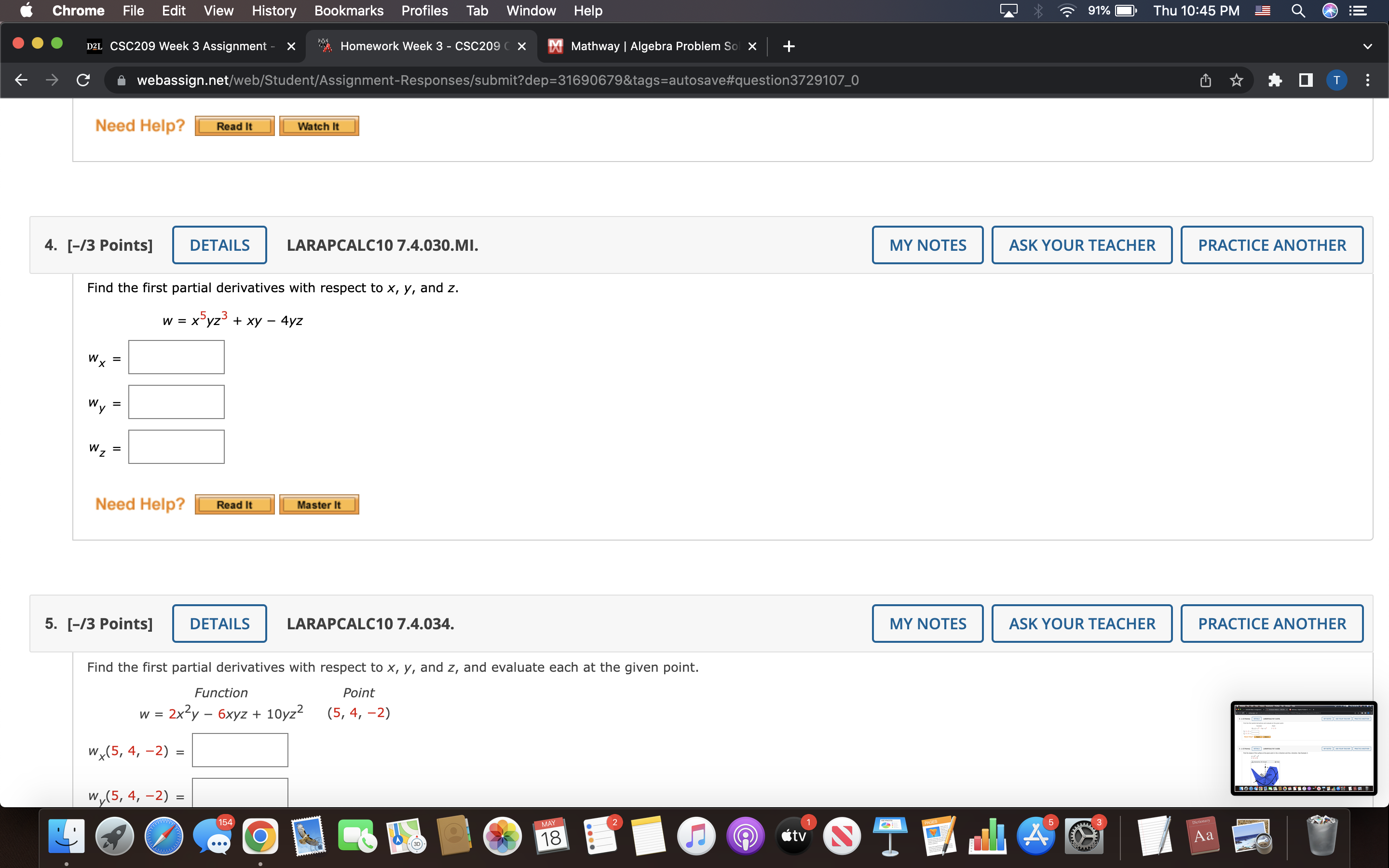 Chrome File Edit View History Bookmarks Profiles Tab Window Help 91%