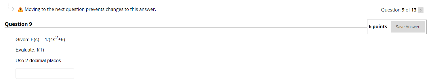 Question 9 of 13 > Question 9 6 points Save Answer Given: