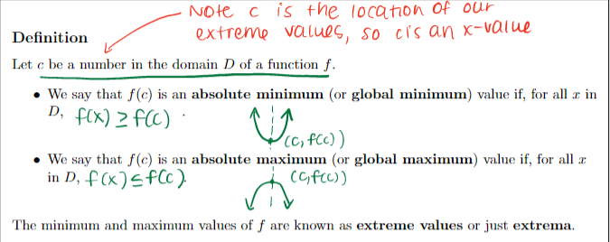 (b) Explain whether f has absolute extrema on the interval [-1, 8].(c)
