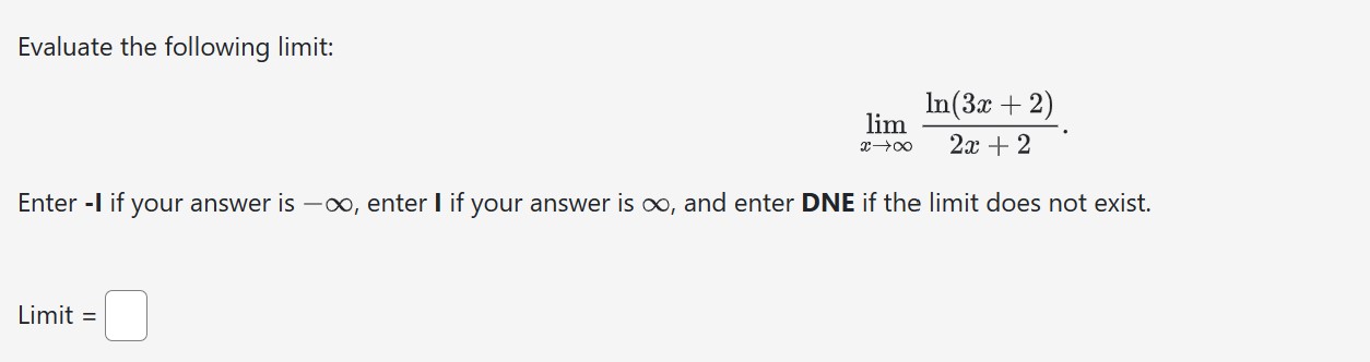 limit: _ 111(3zc + 2) 11m _ . wmo 23: + 2