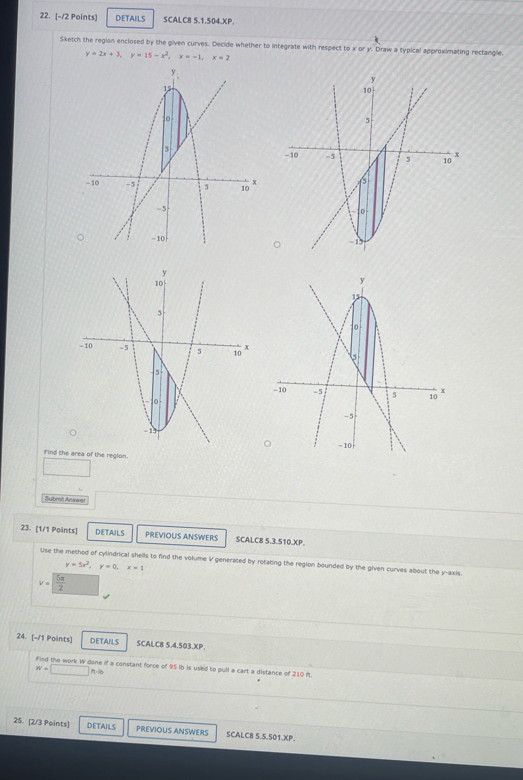 Sketch the region enclosed by the given curves. Decide whether to integrate