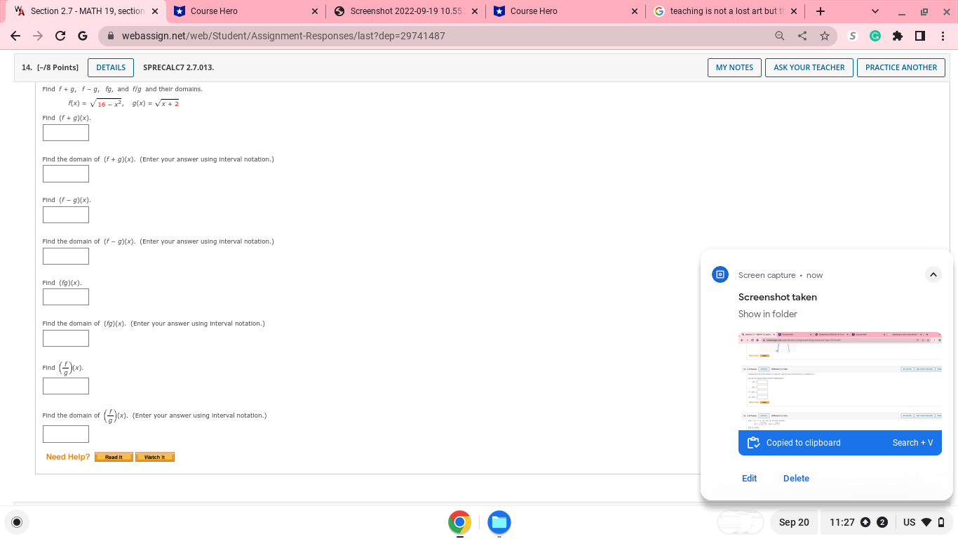 PRACTICE ANOTHER From the graphs of f and g in the figure,