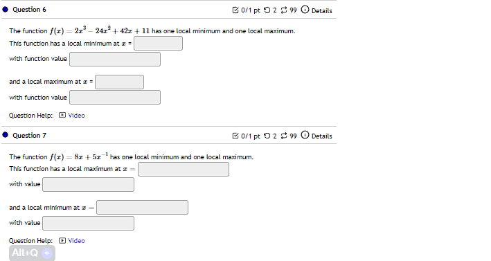 2, does this mean that there is a local minimum or local