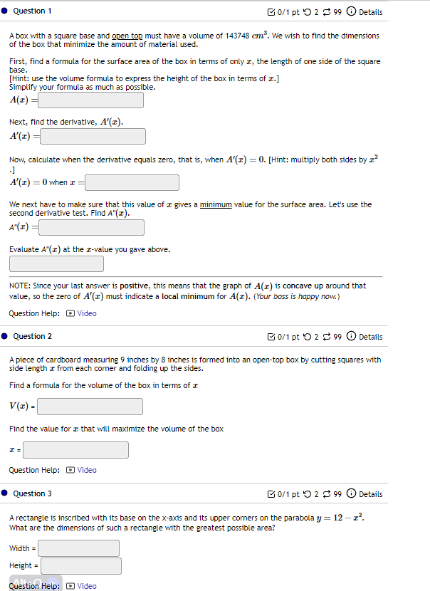 5000 models their total inventory costs (in dollars) as a function of