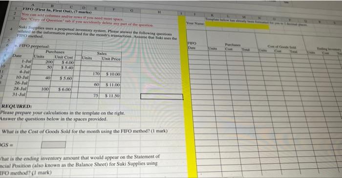 ( 1 mark) That is the cnding inventory amount that would appear
