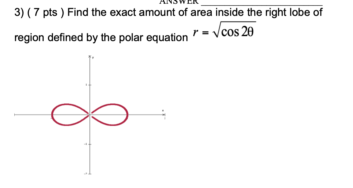 r = Vcos 20 V XANSWER 4) (7pts) Find the slope of