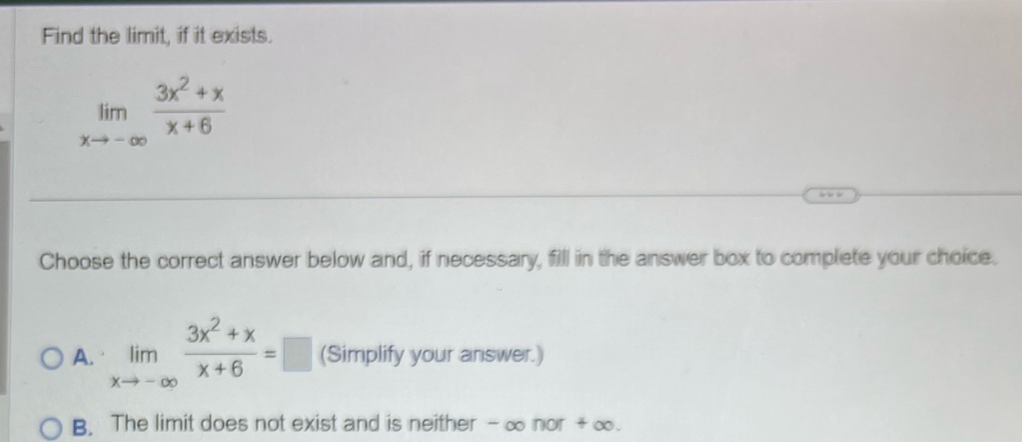 *+6 X-DO Choose the correct answer below and, if necessary, fill in