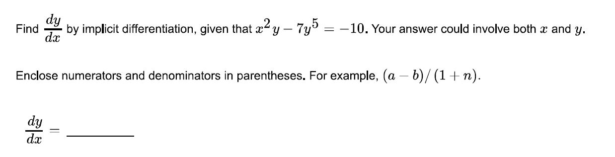(1 Find _y by implicit differentiation, given that J: d3: 2