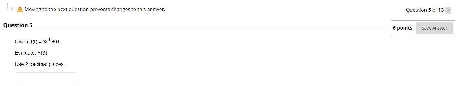 Question 5 of 13 > Question 5 6 points Save Answer Given: