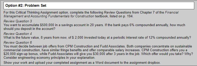 the following Review Questions from Chapter 7 of the Financial Management and