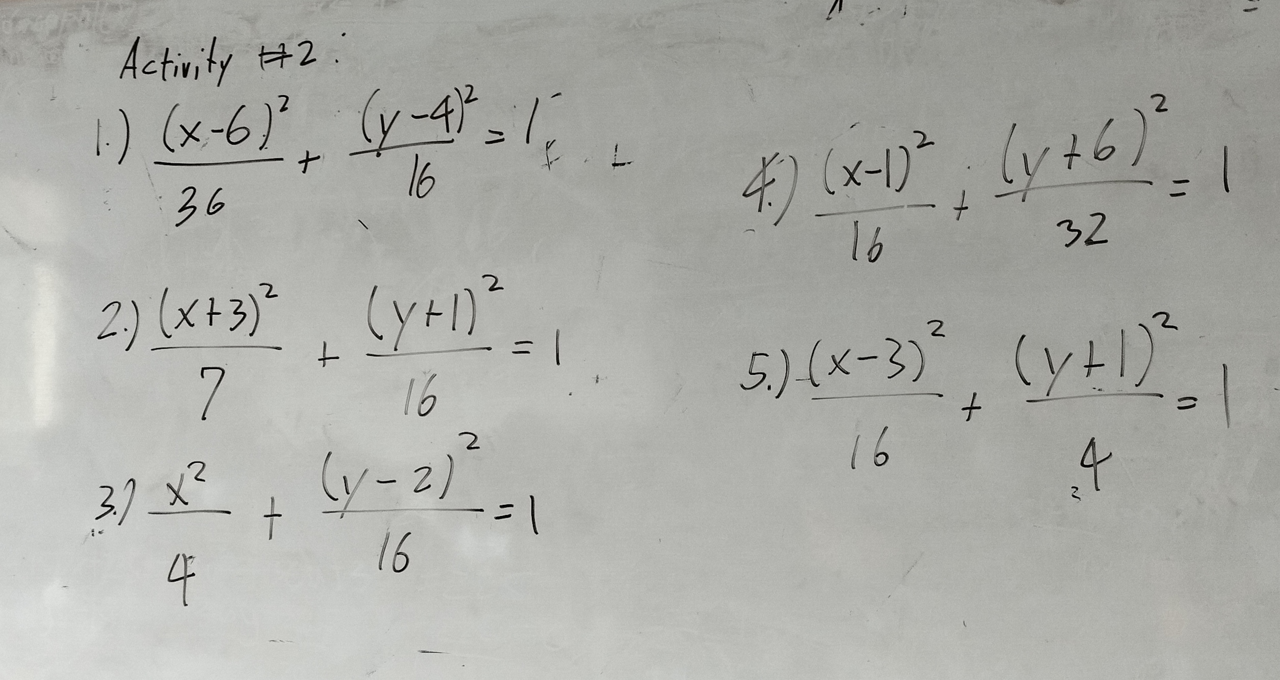  Activity # 2 . . ) ( x- 6 )" (