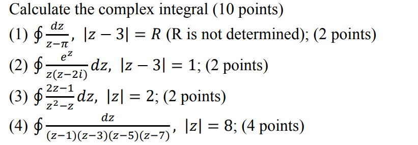 3 = R (R is not determined); (2 points) Z-TC ez (2)