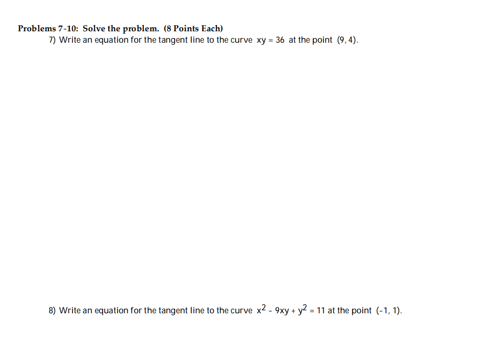 curve )(2 9x): + 3:2 =11 at the point (1, 1}. 9}