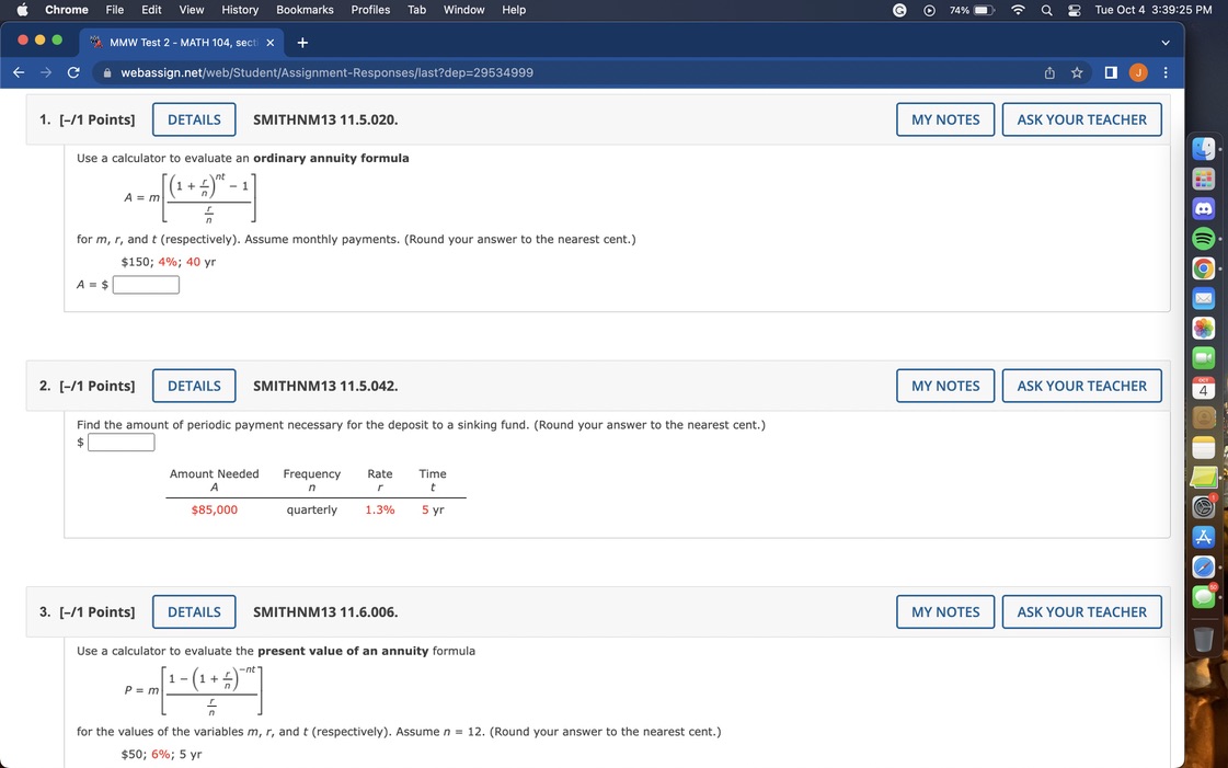 74%% Q 2 Tue Oct 4 3:39:25 PM MMW Test 2 -