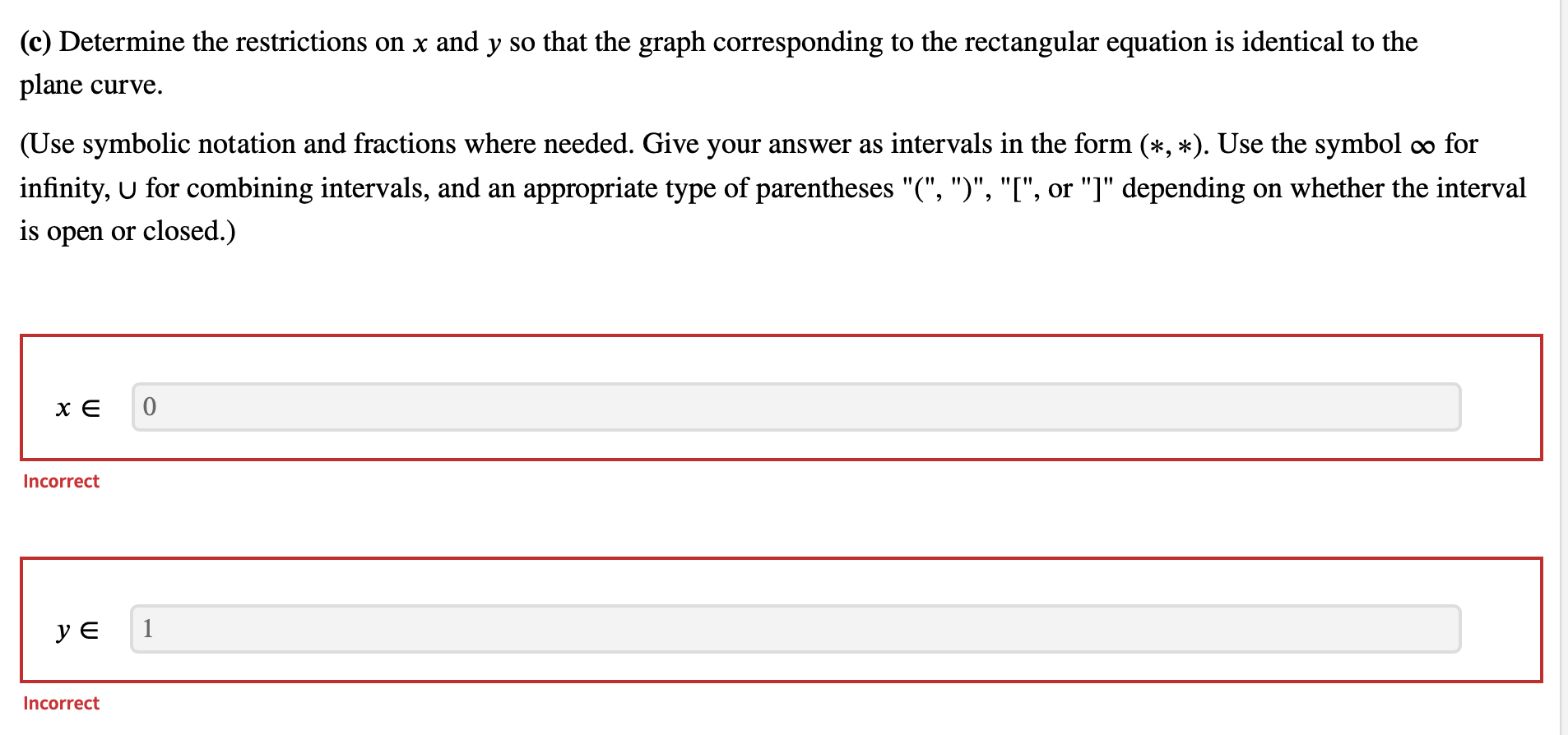 n correct (b) Which of the following graphs corresponds to the rectangular