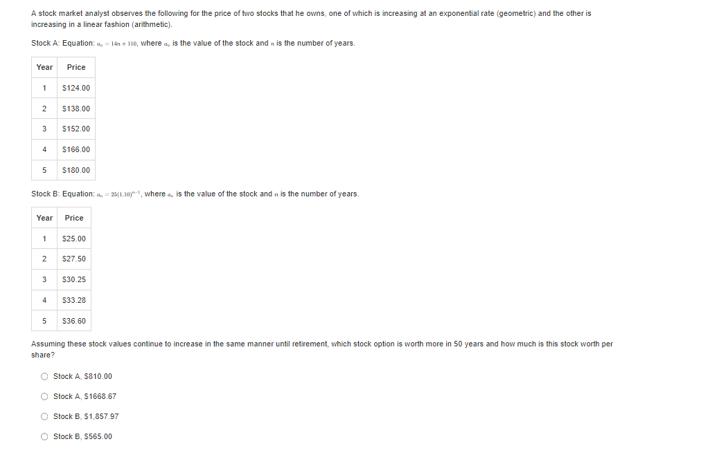 4n, an = 10 O an = 17 - 4n, am -