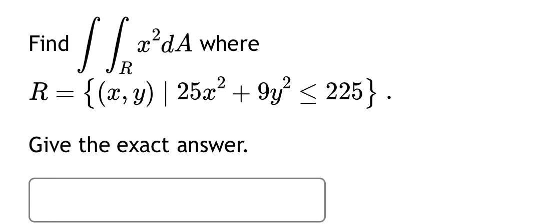 c2dA where Find R 1 + 225} . Give the exact answer.