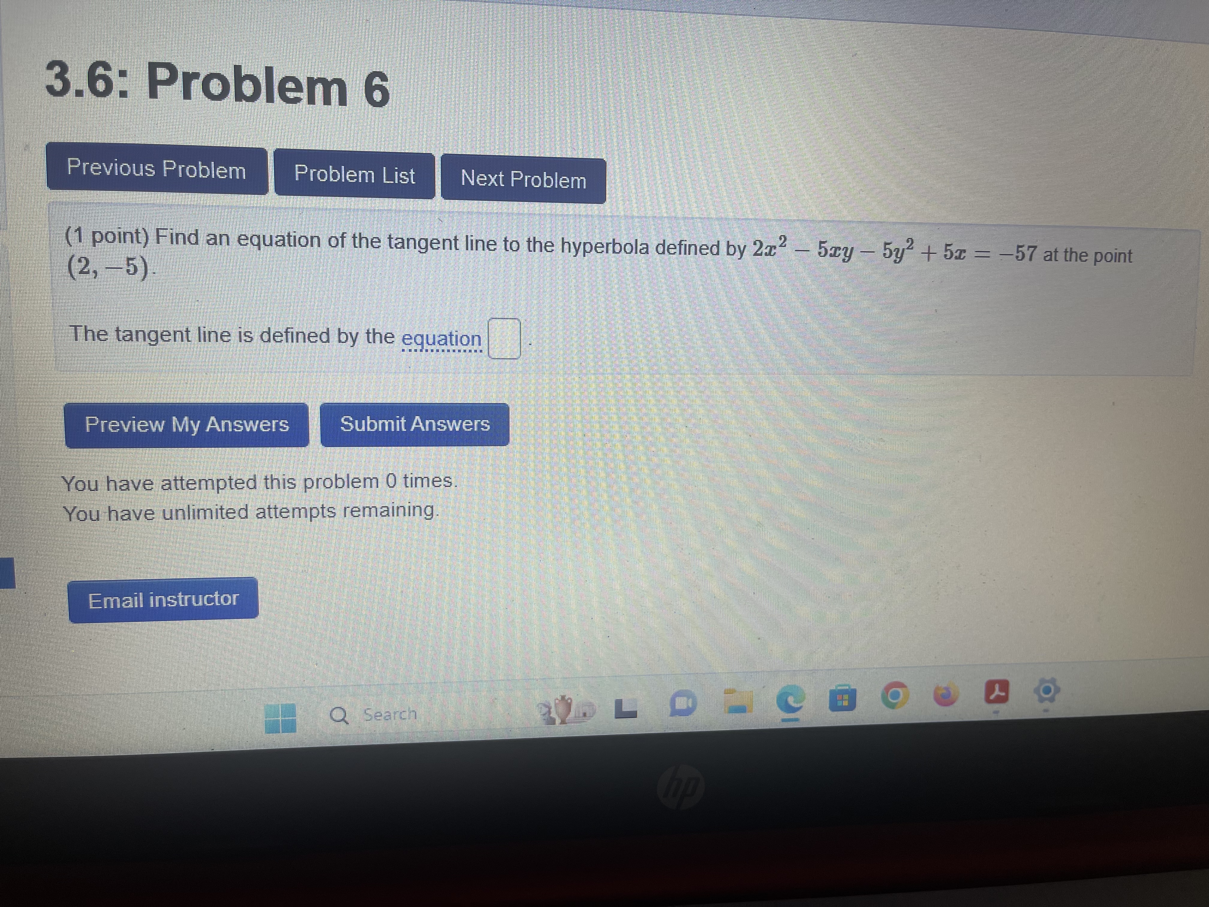 dt = Preview My Answers Submit Answers You have attempted this problem