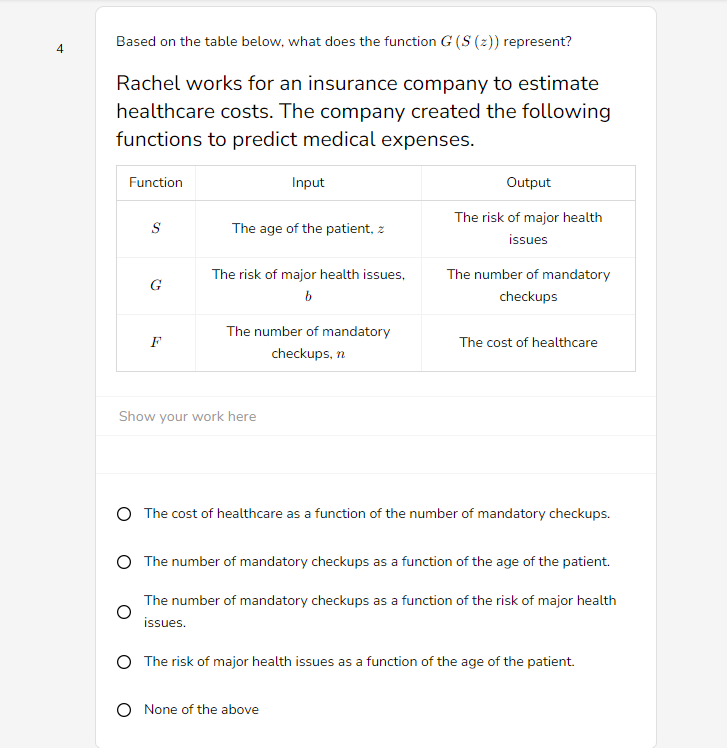 below in bLack. What is the formula for function g in terms
