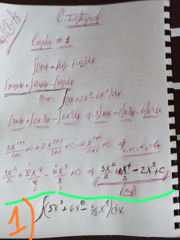 @. Integral legla # 1 8 / m: ( BX +