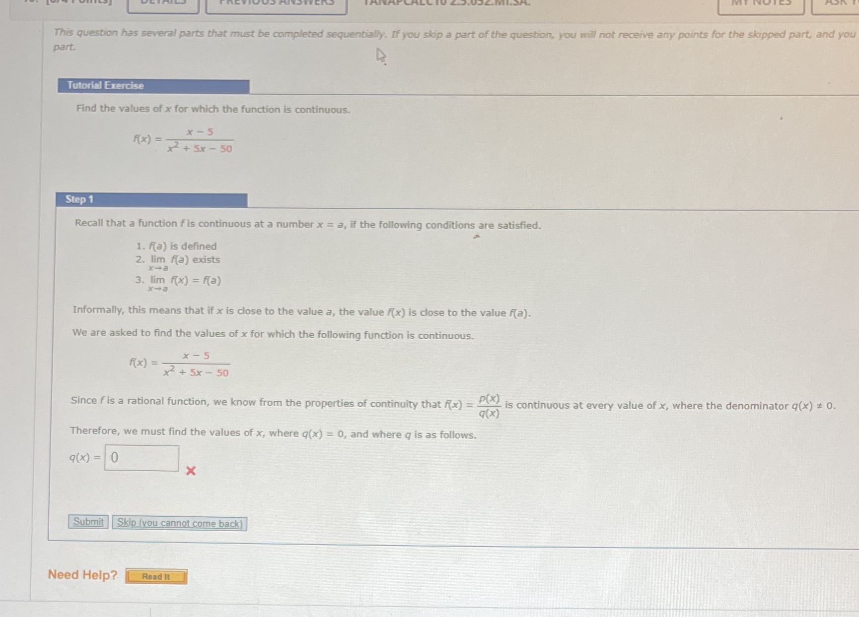  This question has several parts that must be completed sequentially. If