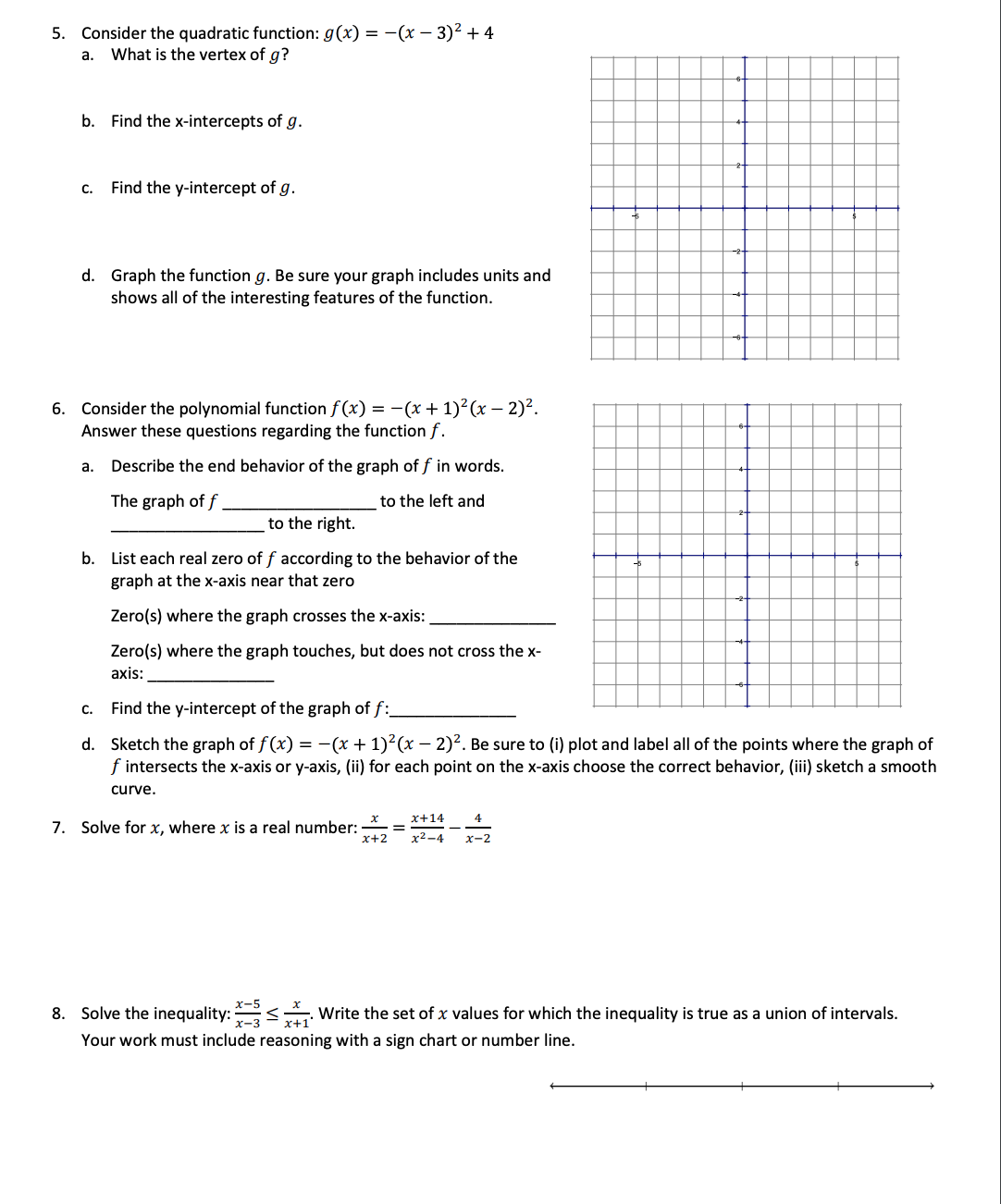 is the vertex ofg? b. Find the x-intercepts of g. . .