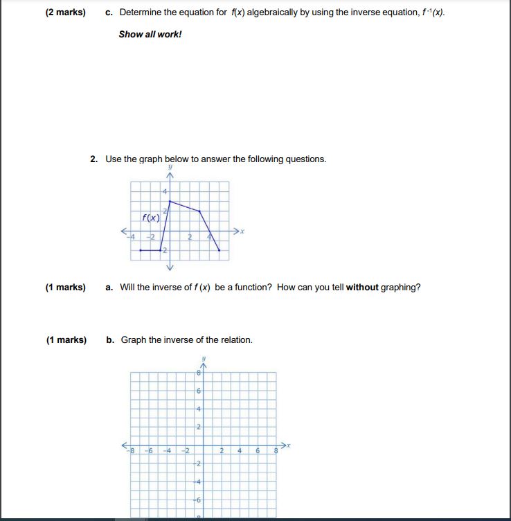 {1 marks] in. Sketch the graph of y : x}. (2 marks)