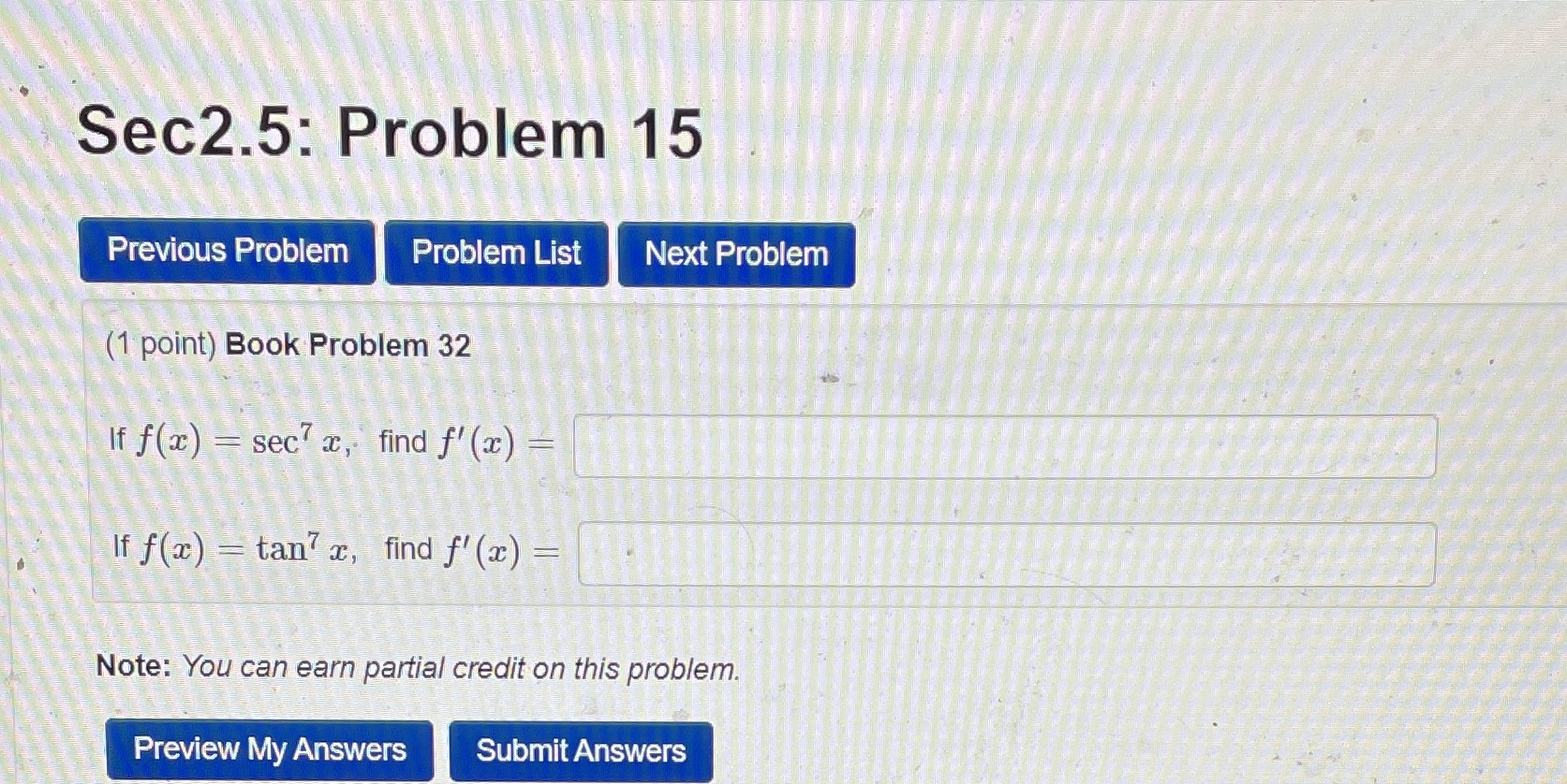 Sec2.5: Problem 15 Previous Problem Problem List Next Problem (1 point)