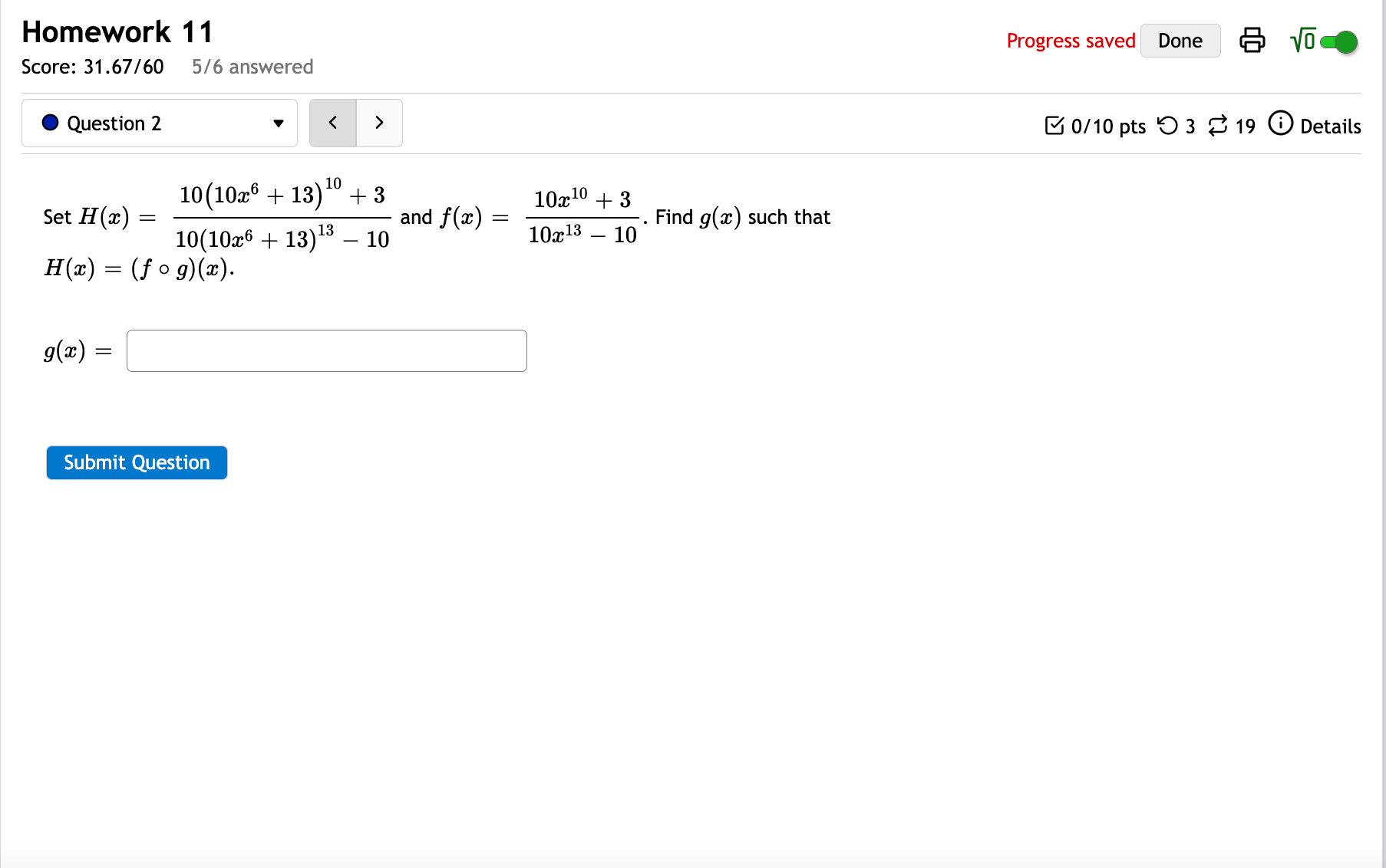 0 Question 2 V E.' 0/10 pts '0 3 Z 19 6)