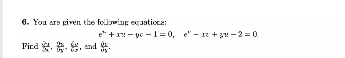 yu -1 =0, e" - xu + yu - 2 = 0.