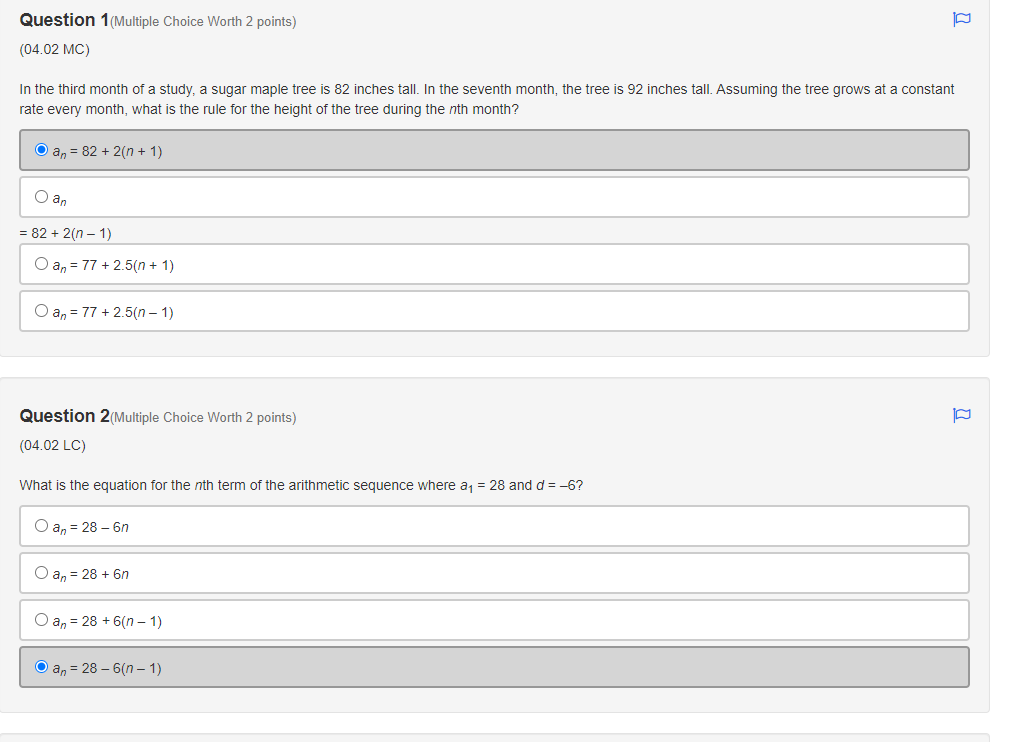 Question 1(Multiple Choice Worth 2 points) (04.02 MC) In the third