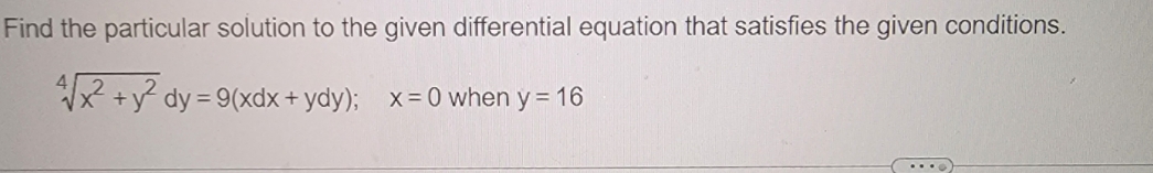 the particular solution is Find the particular solution to the given