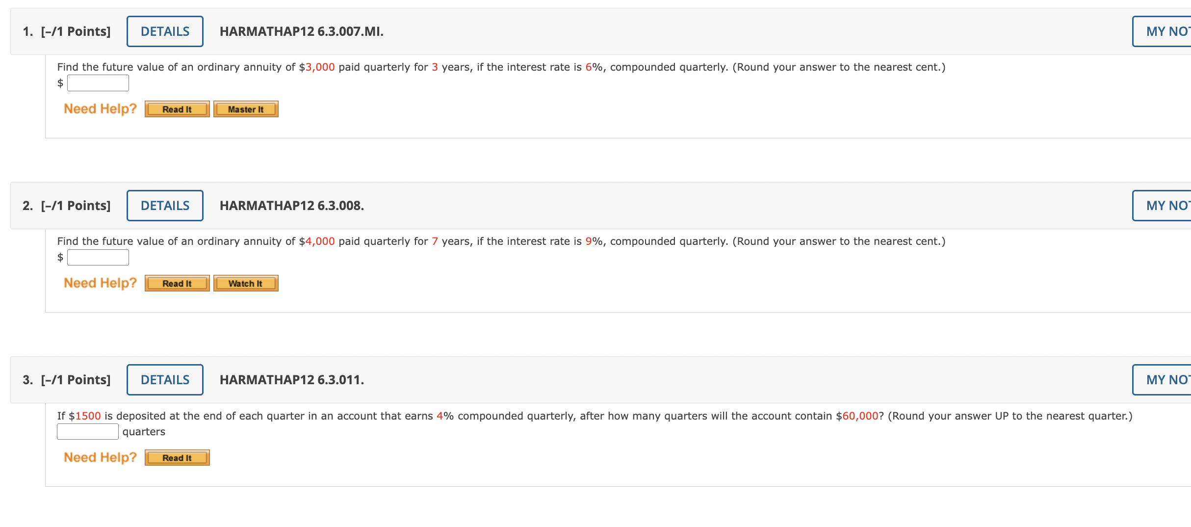 an account earning 6%, compounded monthly, so that it will grow to