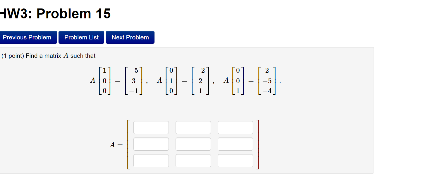 A such that A Next Problem o A o