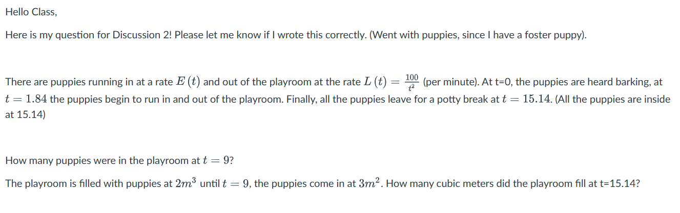 t=9. After t=9, 3m of the playroom is being filled by every