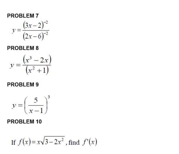 find dy/dx 4 9(t) = (412 - 3t + 2) find dg/dt