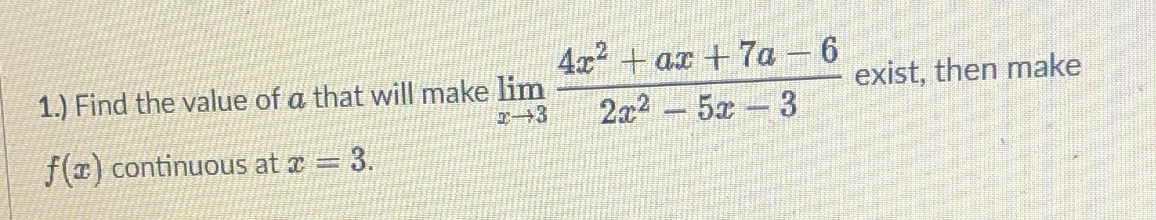 please provide complete solution. thanks 4x- + ax + 7a -