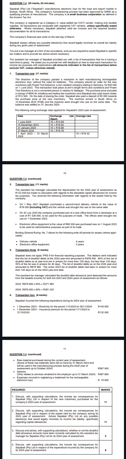 for the local and export market inDurban, South Africa. The company's manutacturing
