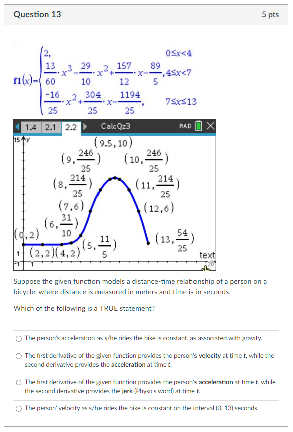 304 1194 CalcQz3 (9.5, 10) 5 pts O SV