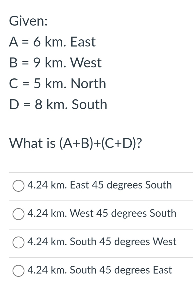 TOPIC: VECTORSneed ASAP. please choose from the option below. Show solution