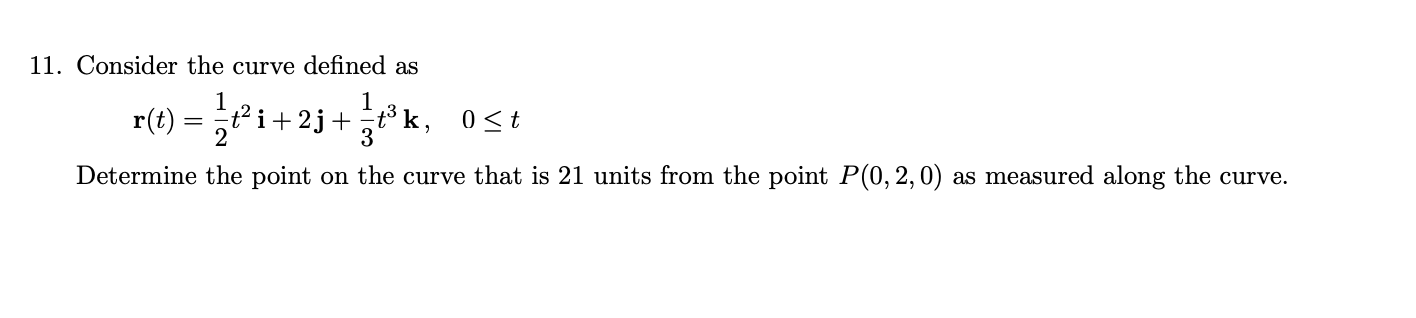 i + 2 j + ,ts k, Ost Determine the point on