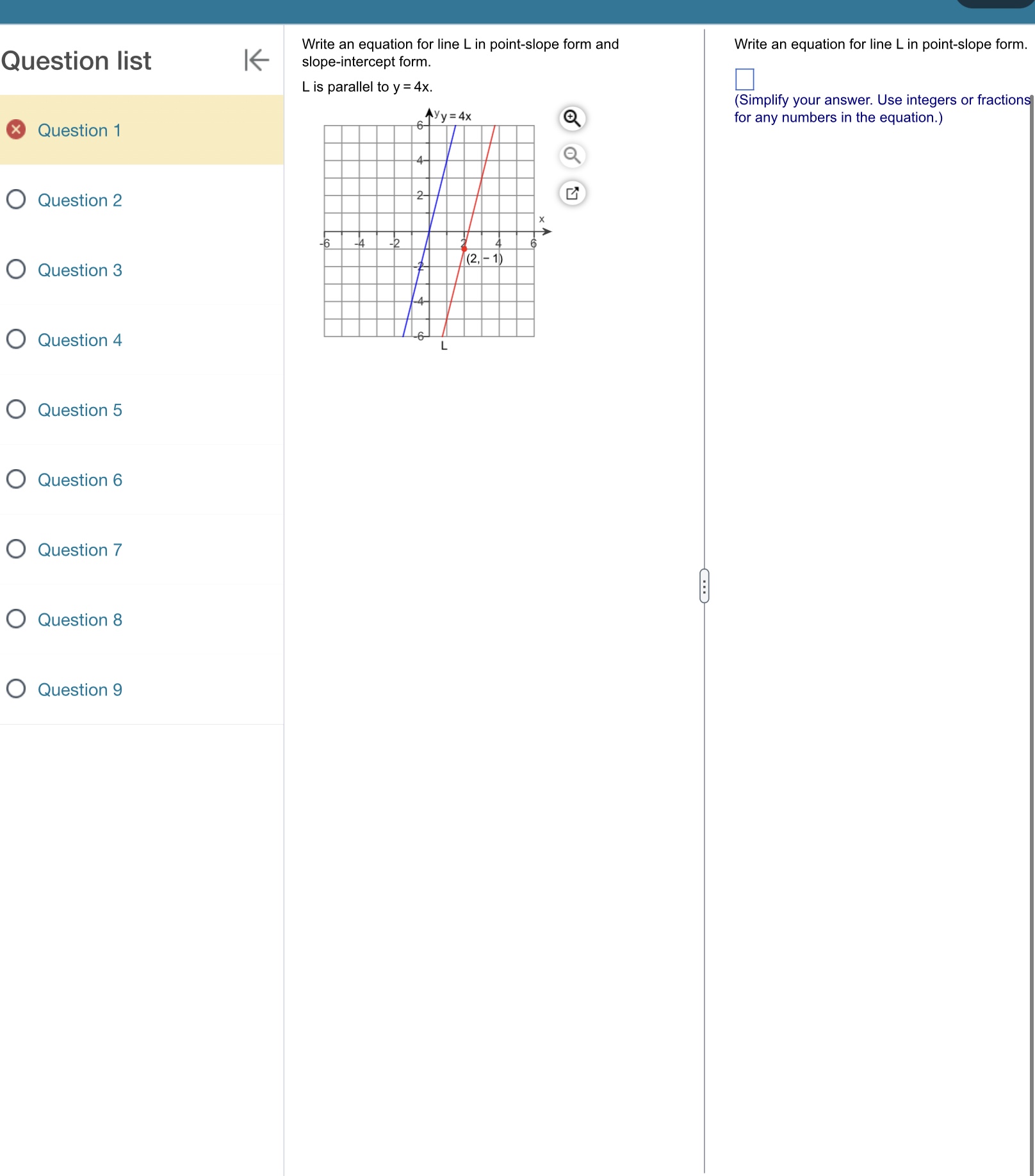 for any numbers in the equation.) Question 3 O Question 4 O