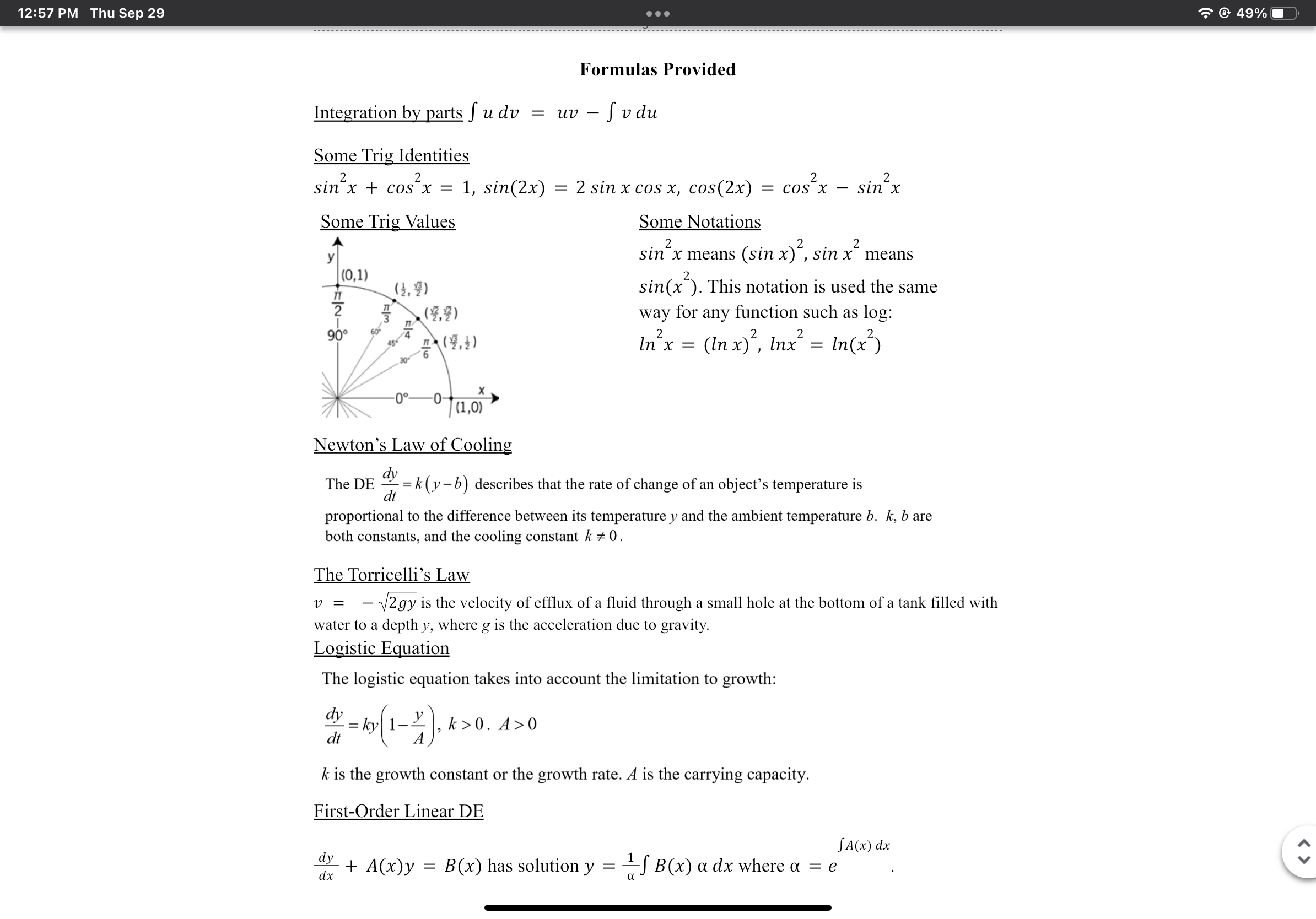 B(x) has solution y = _ SB(x) a dx where a =
