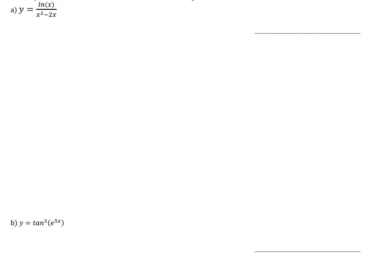 write L(x) in slope-intercept form. L(x) = Answer: In(x) a)y = x2-2x