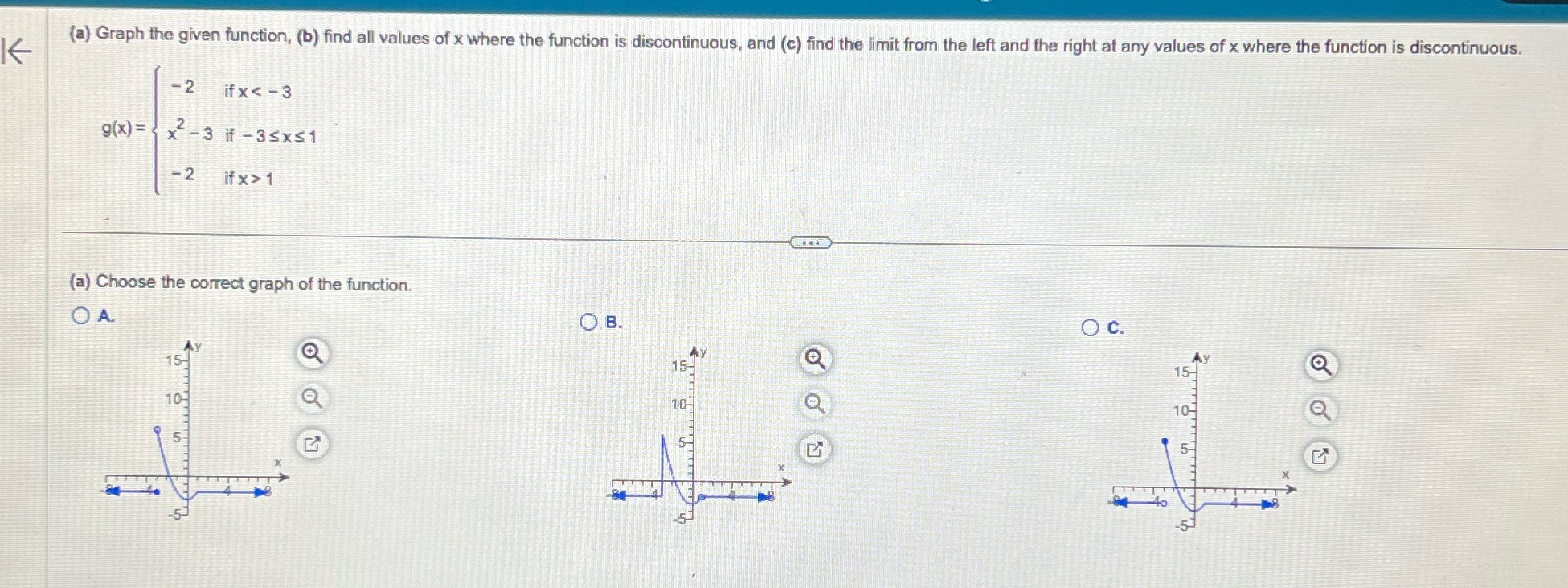 given function, (b) find all values of x where the function is