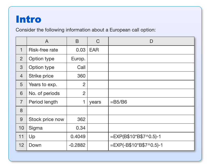 type 3 Option type 4 Strike price 5 Years to exp. 6