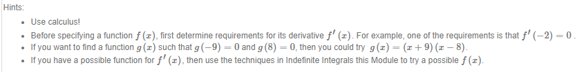 function f (), first determine requirements for its derivative f (I). For