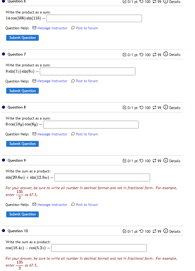  Question 6 0/1 pt * 100 # 99 0 Details Write