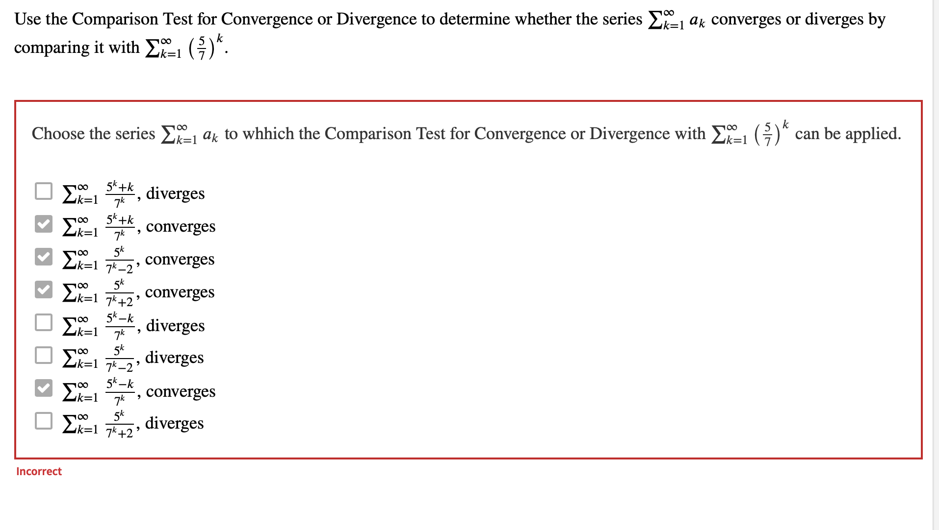 (x) ~Use the Comparison Test for Convergence or Divergence to determine whether