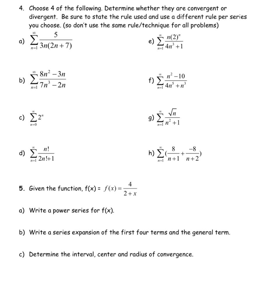 following sequence converges or diverges and show/explain why. 2" a,, = (-1)"